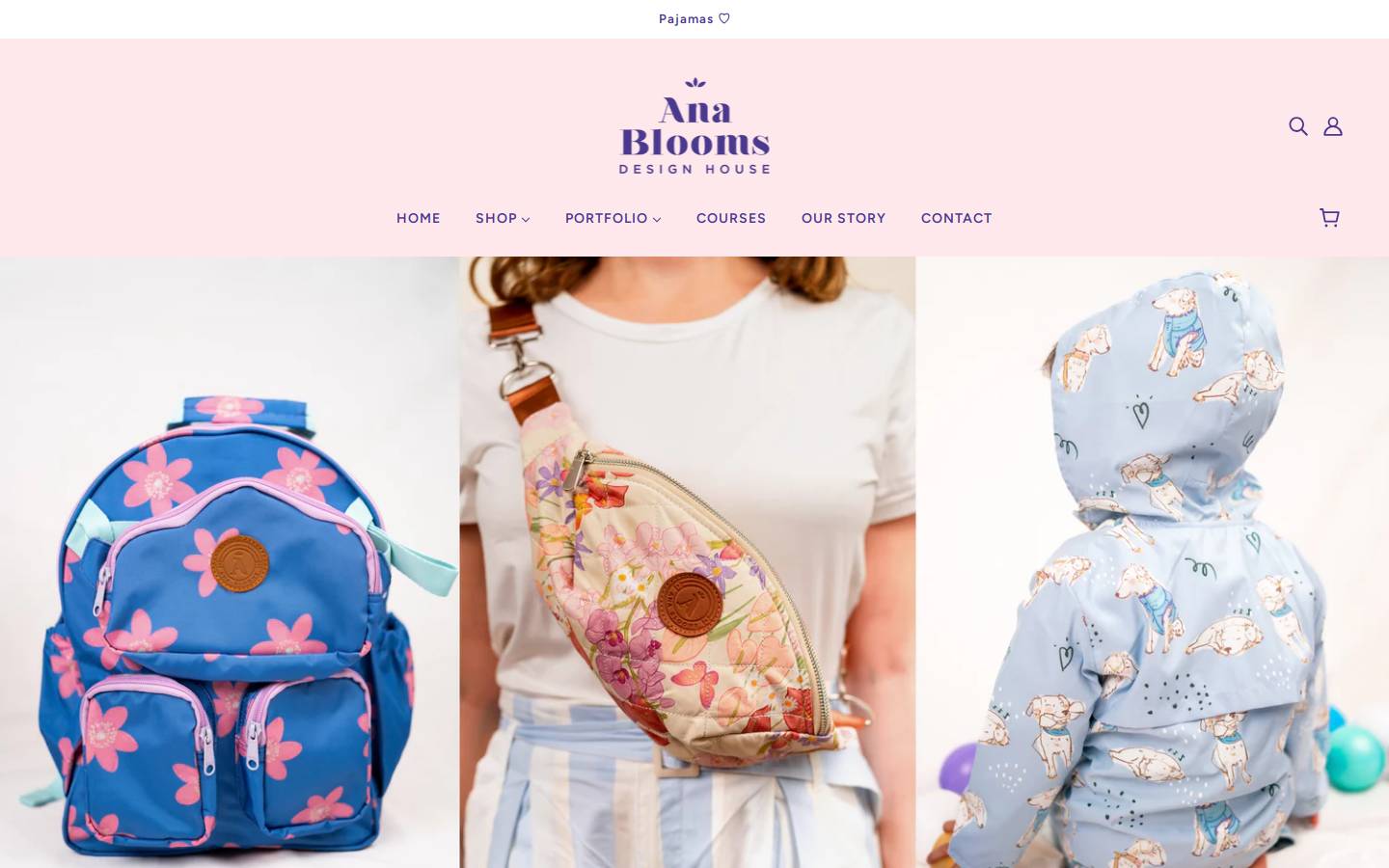 anablooms.com homepage screenshot