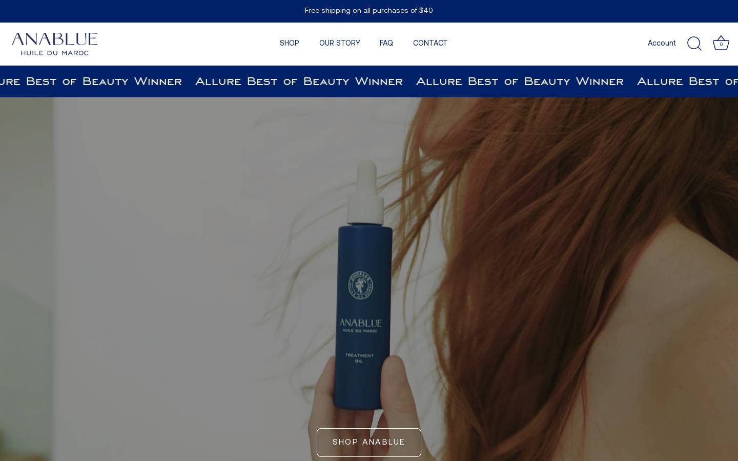 anablue.com homepage screenshot
