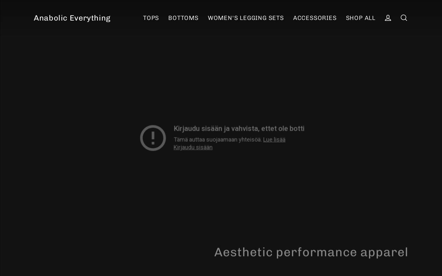 anaboliceverything.com homepage screenshot