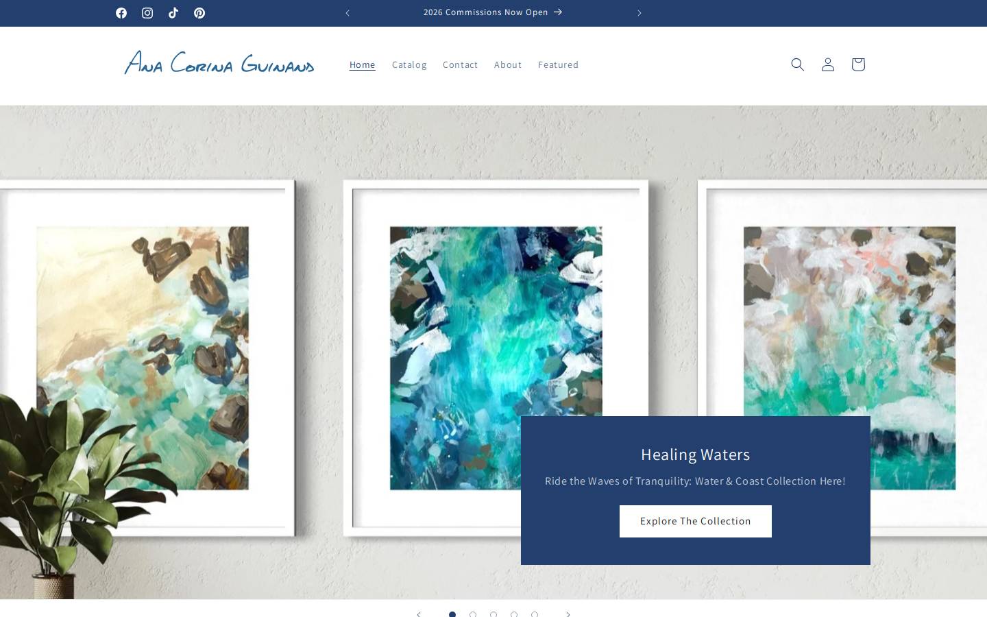 anacorinaguinand.com homepage screenshot