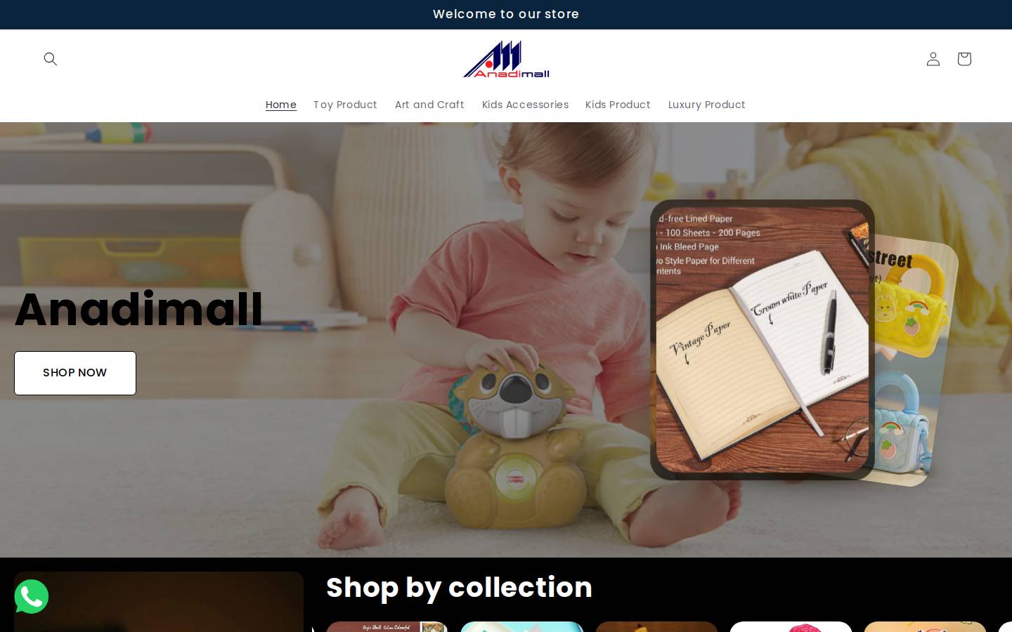 anadimall.com homepage screenshot