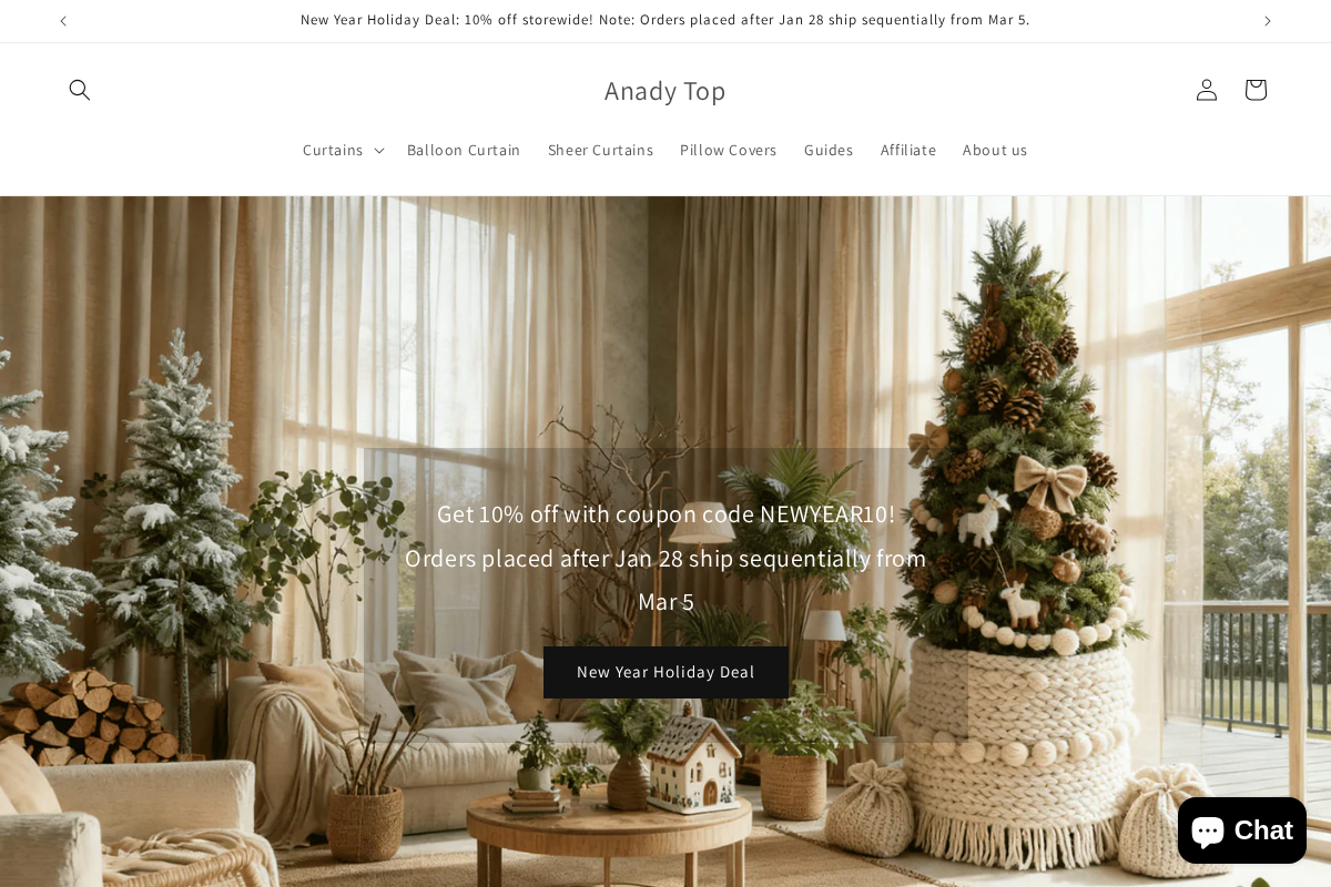 Anady Top homepage screenshot