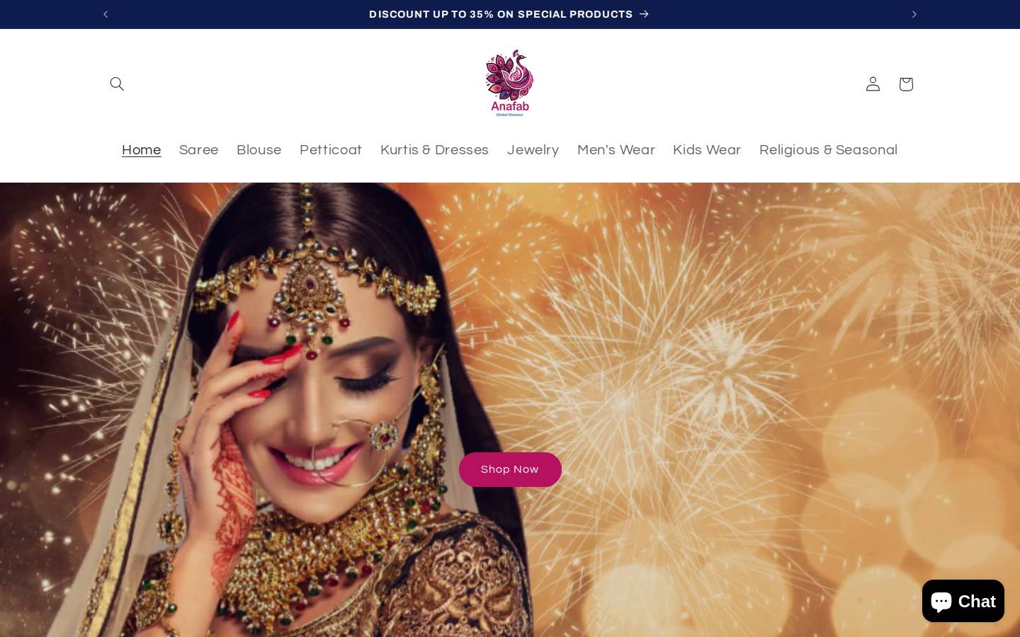 Anafab.com homepage screenshot