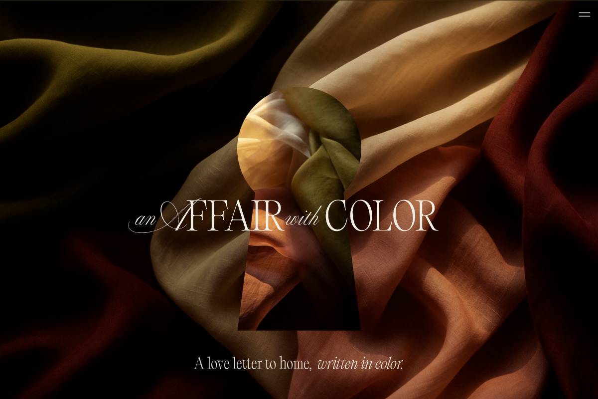 anaffairwithcolor.com homepage screenshot