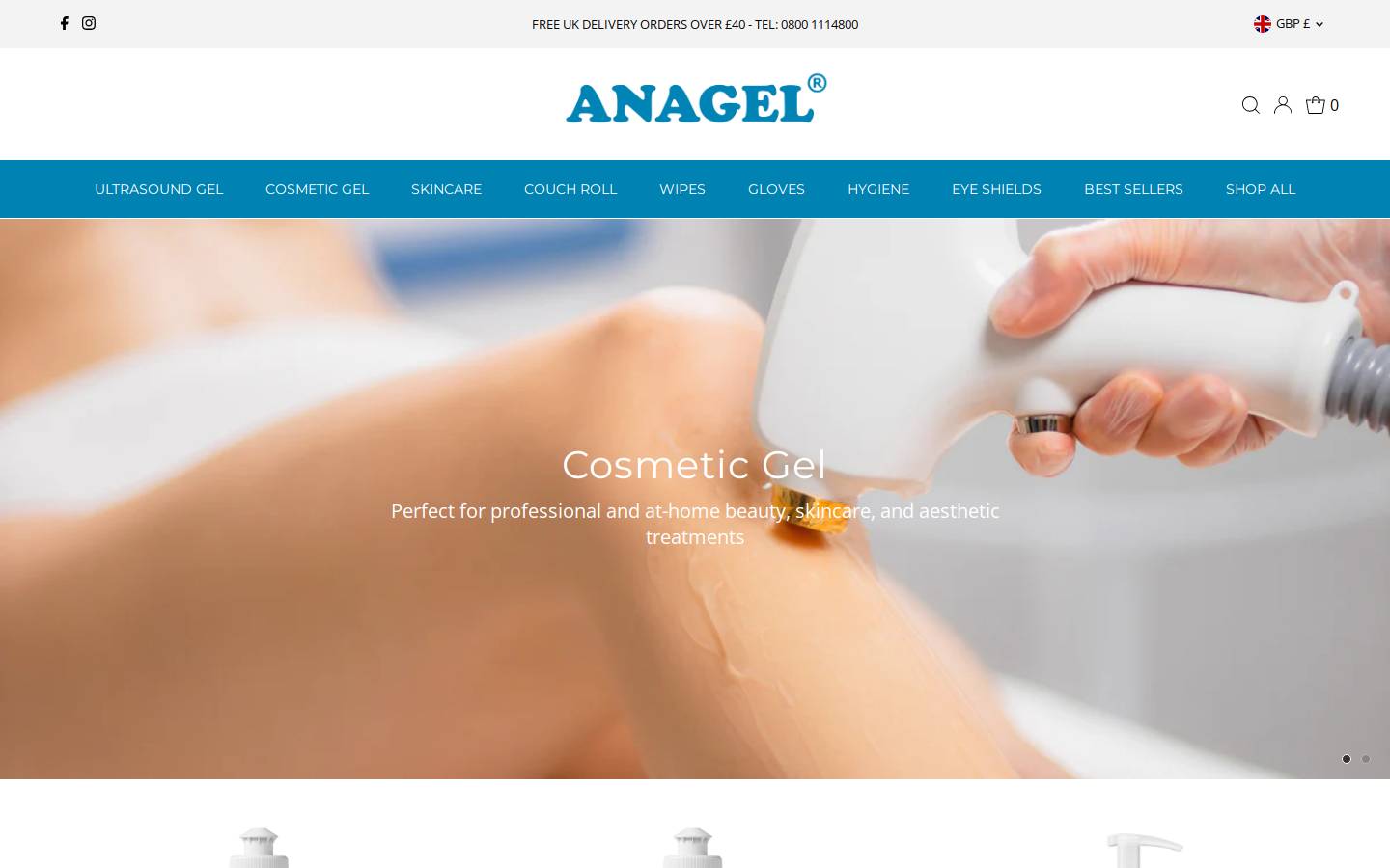 Anagel homepage screenshot