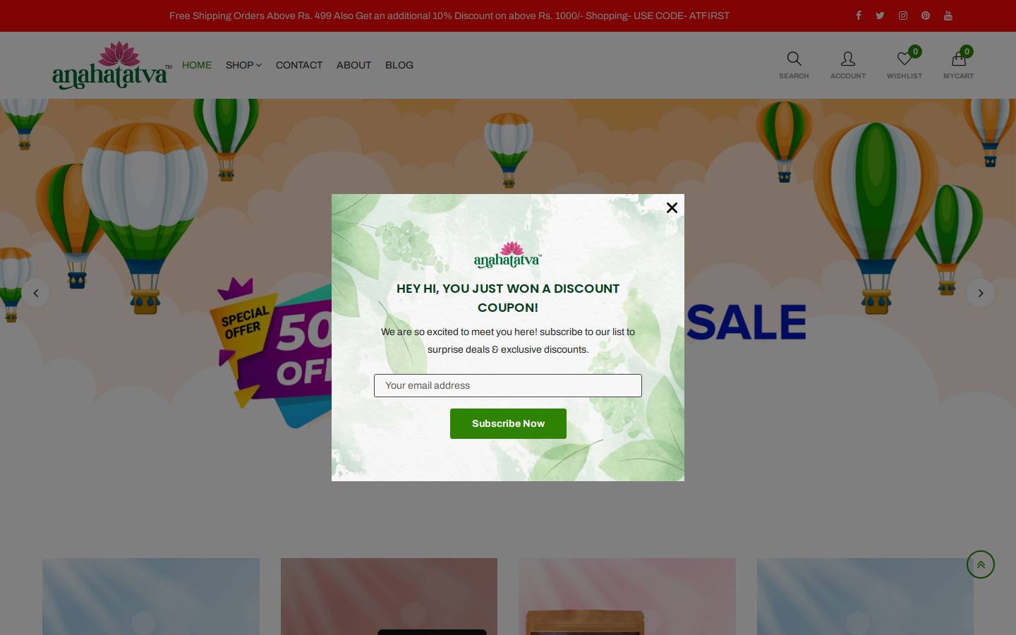 anahatatva.com homepage screenshot