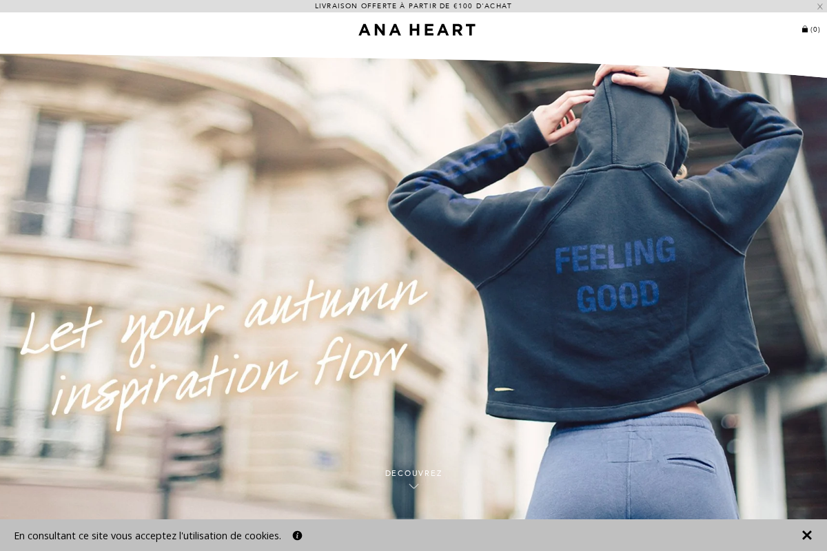 Ana Heart homepage screenshot