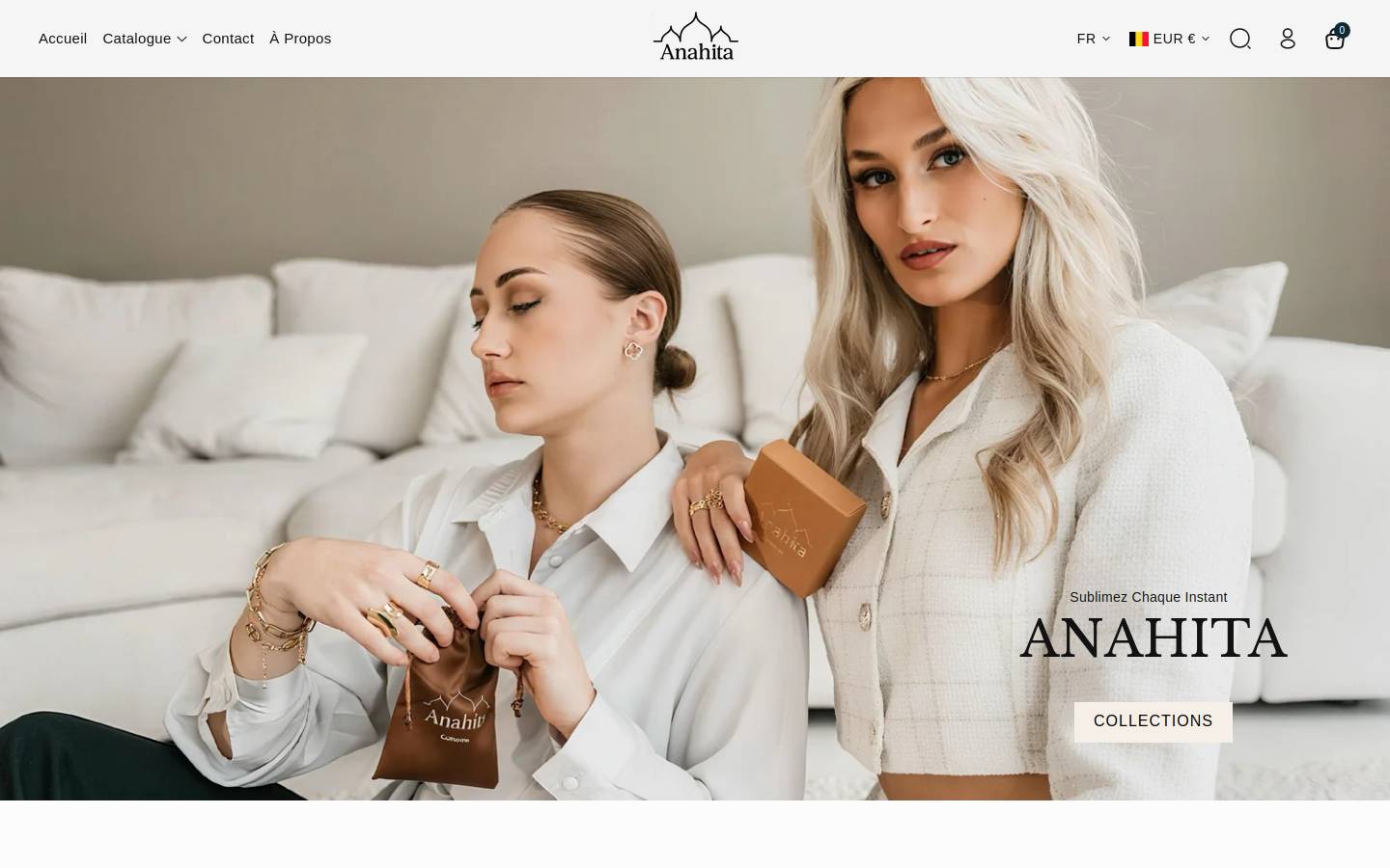 anahitacollection.com homepage screenshot