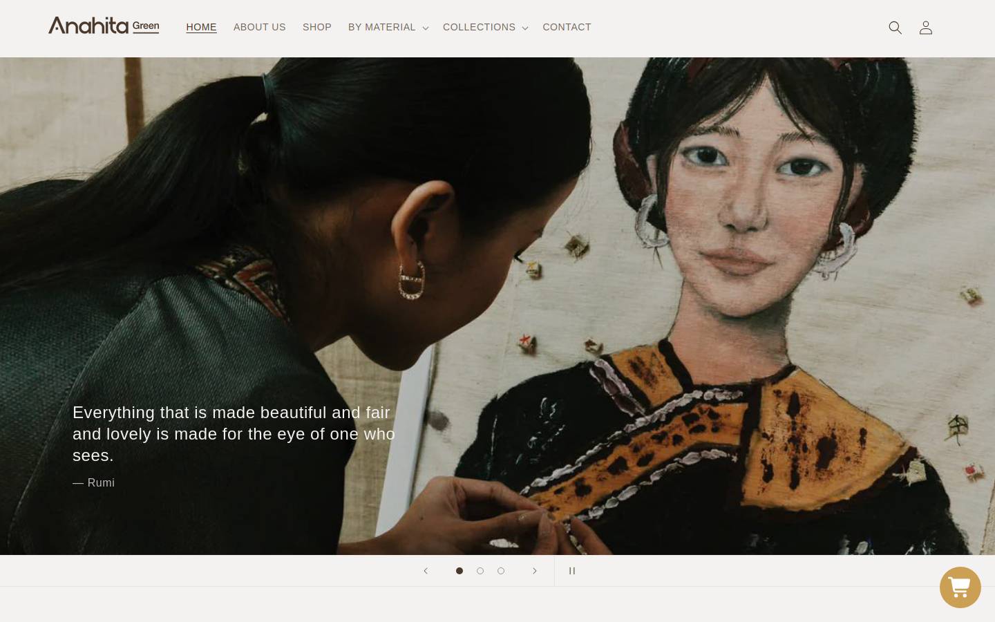 anahitagreen.com homepage screenshot