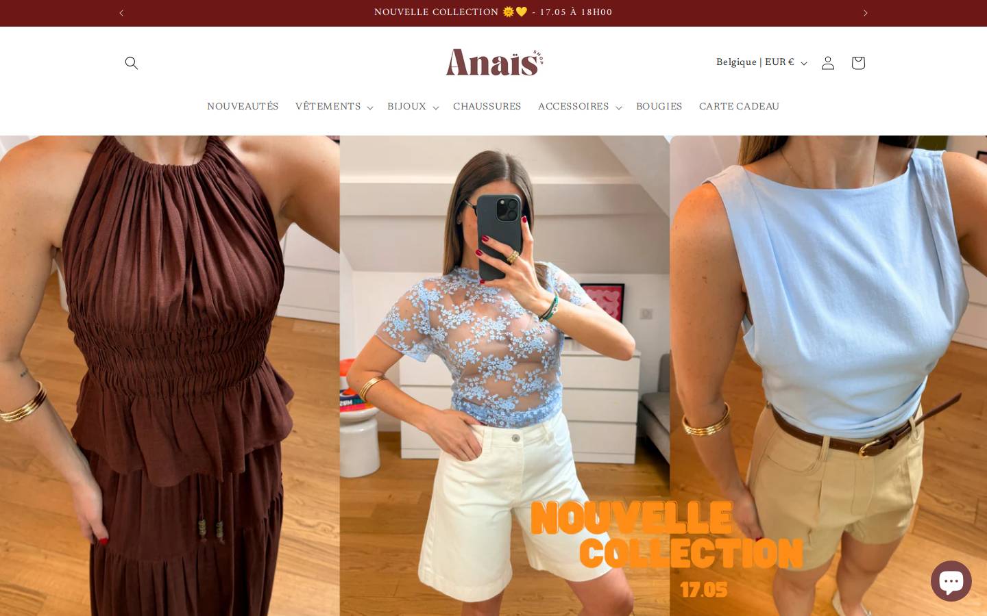 anais-shop.com homepage screenshot