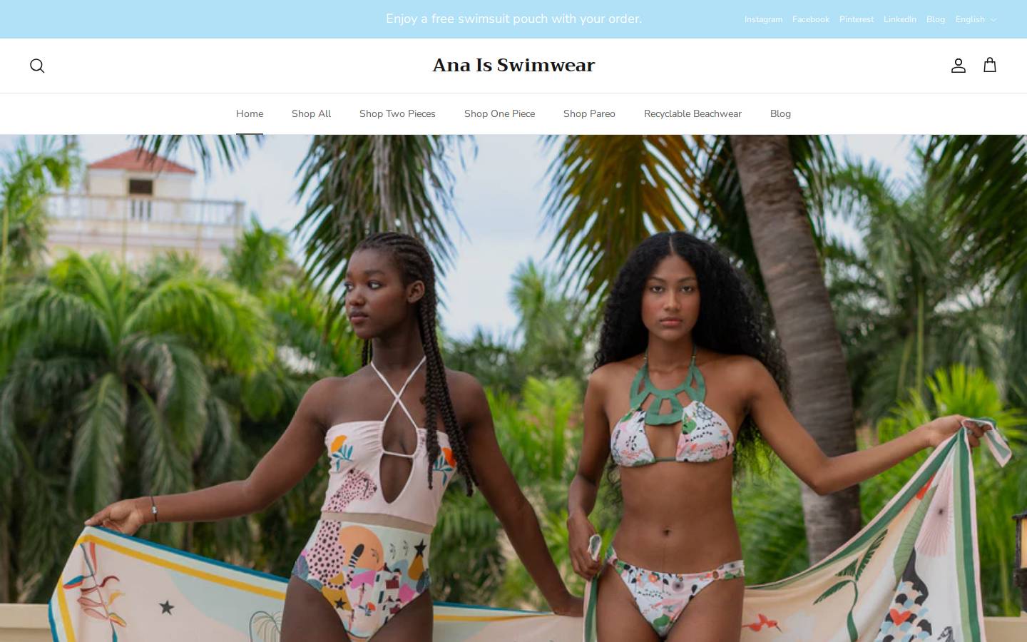 anaisswimwear.com homepage screenshot