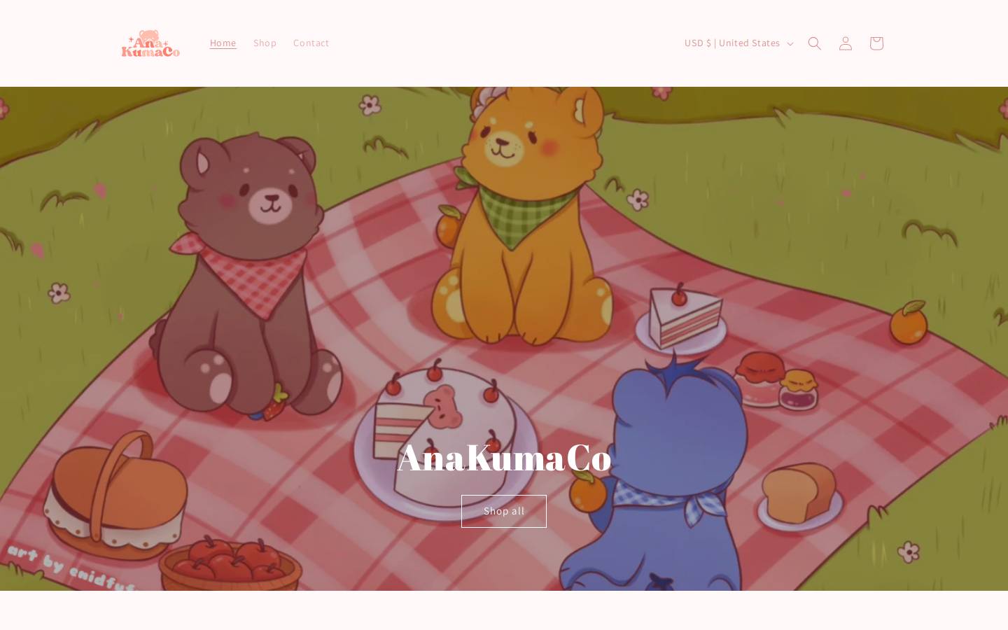 anakumaco.com homepage screenshot