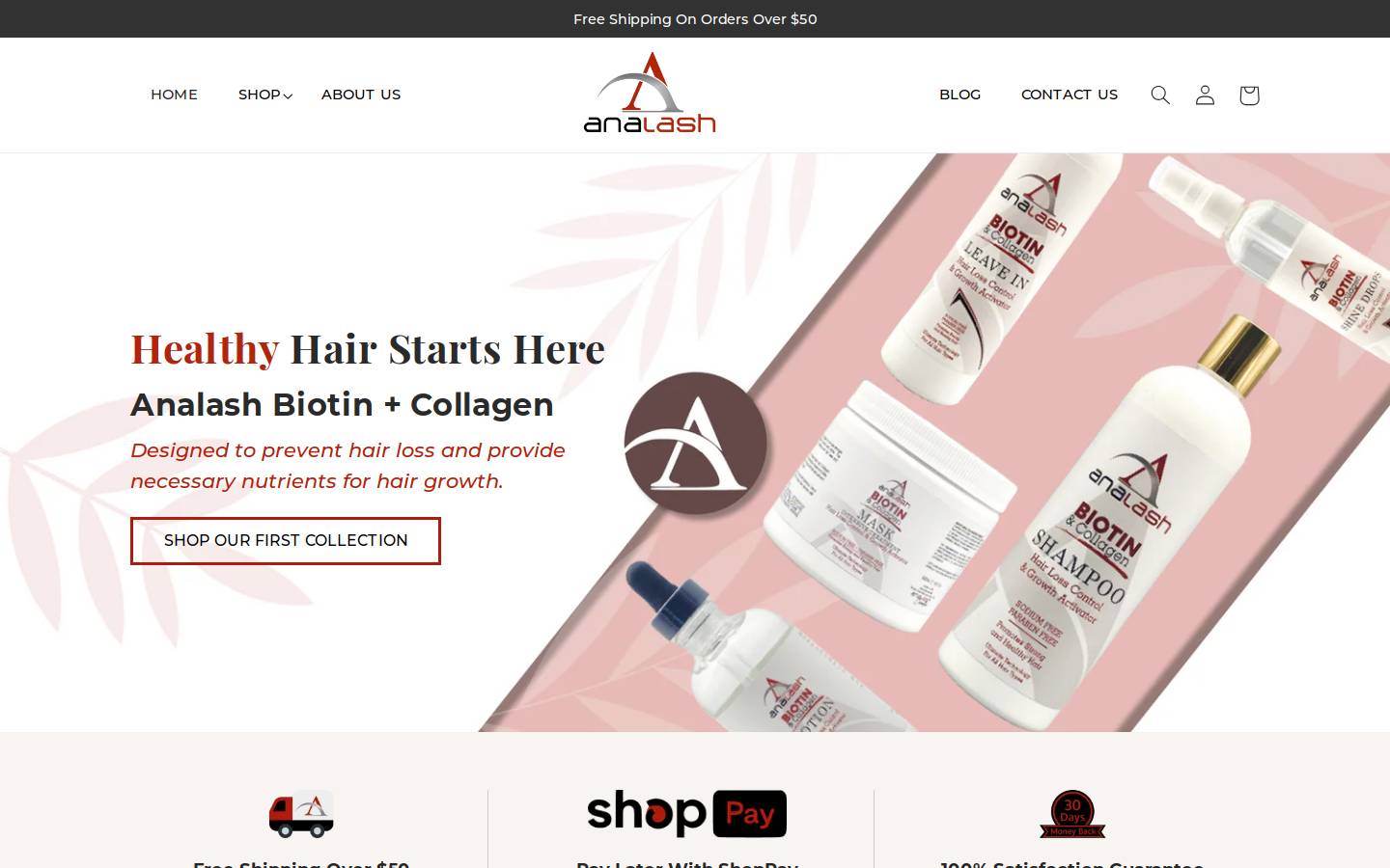 analash.com homepage screenshot