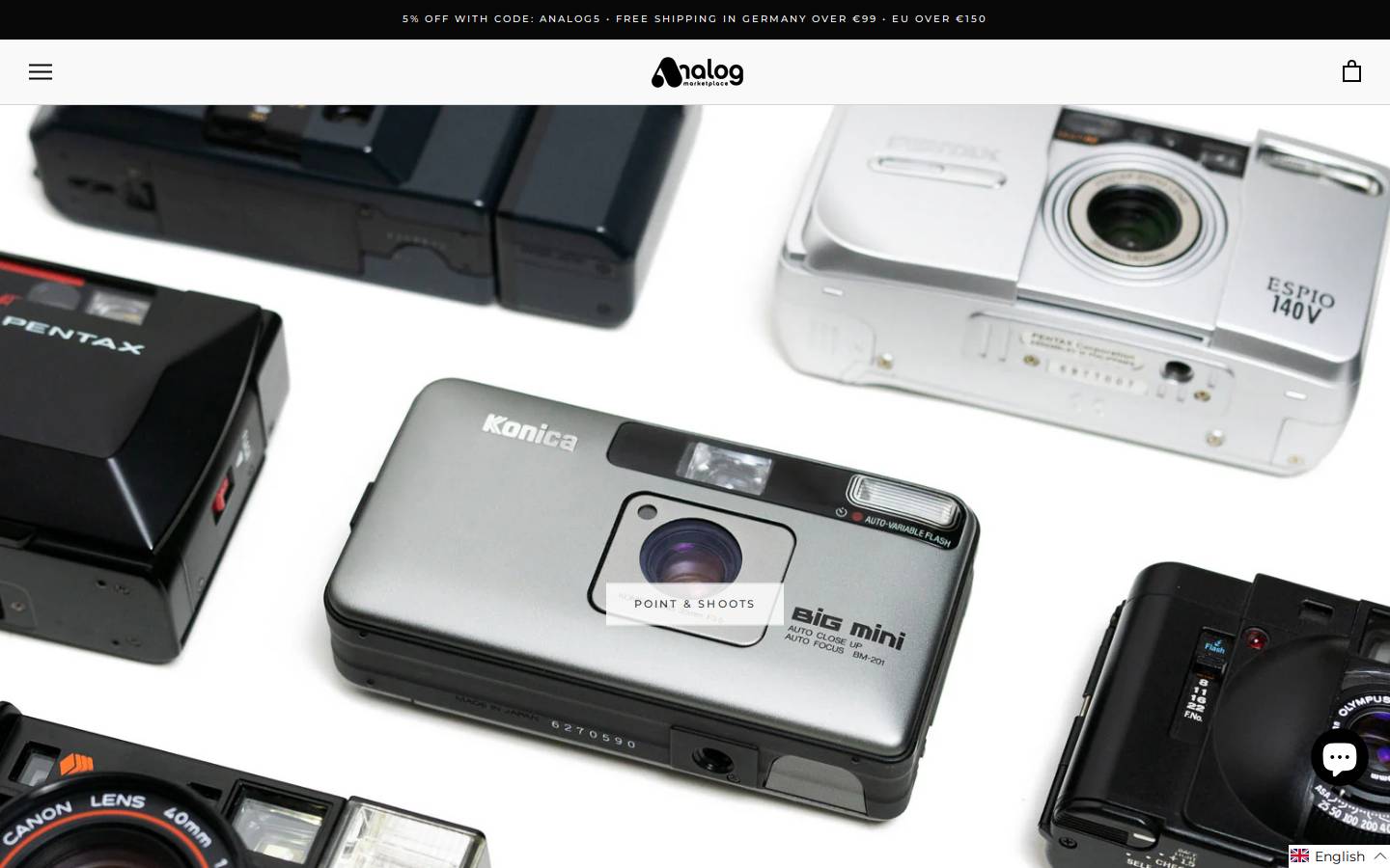 Analogmarketplace homepage screenshot