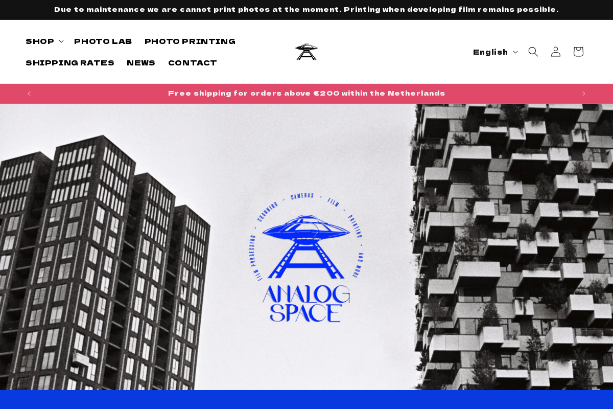 Analog Space homepage screenshot