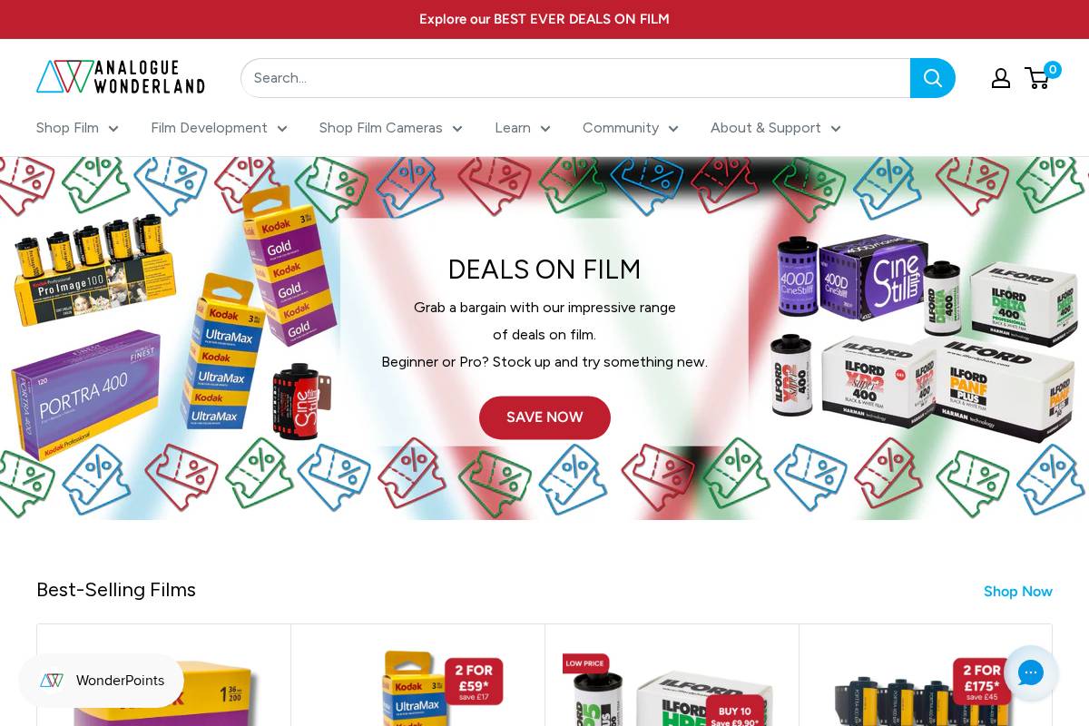 Analogue Wonderland homepage screenshot