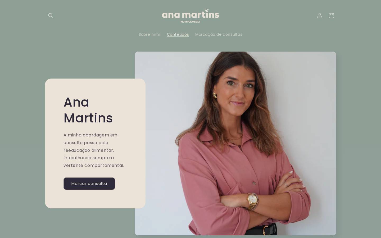 anamartinsnutri.com homepage screenshot