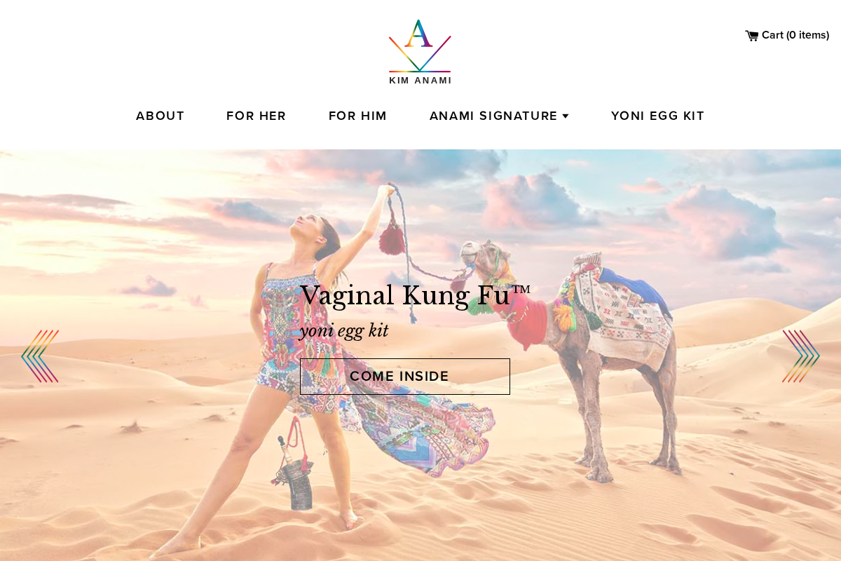 Anami Alchemia homepage screenshot