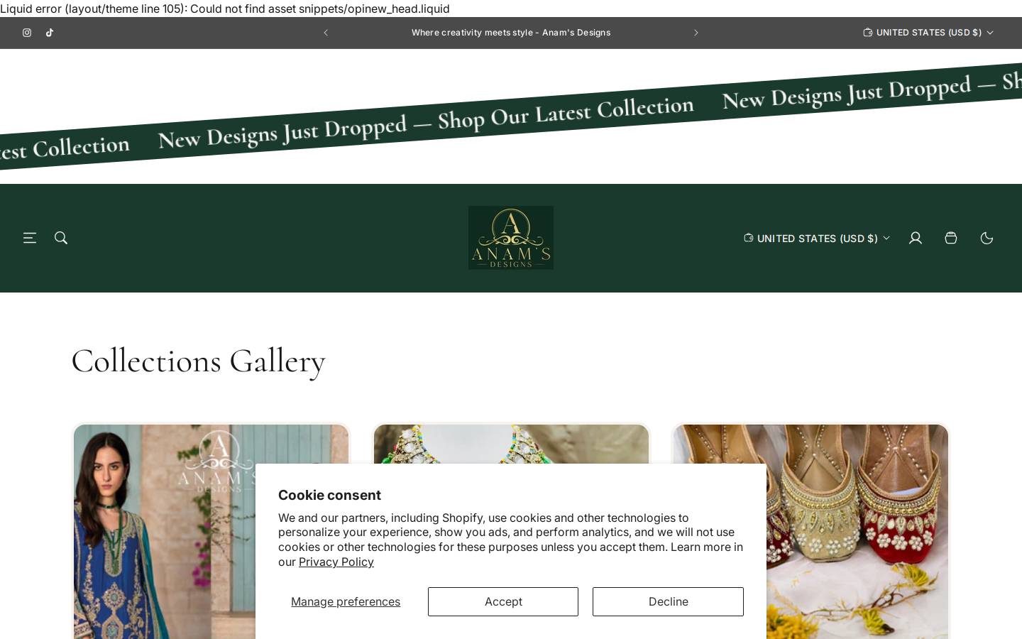 anamsdesigns.com homepage screenshot