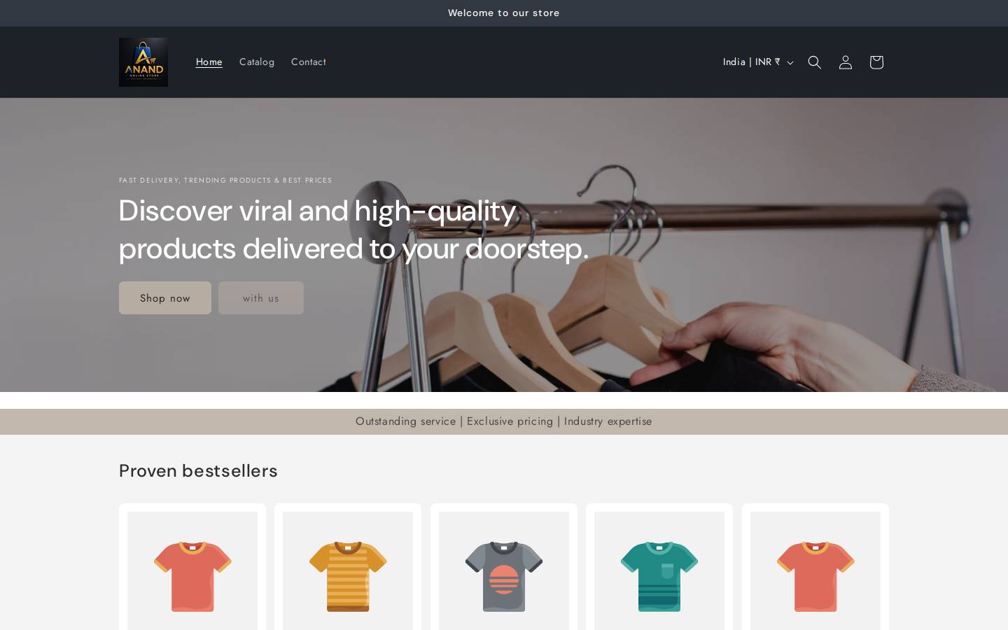 anandonlinestore.com homepage screenshot