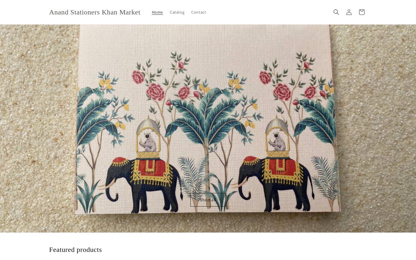 anandstationers.com homepage screenshot