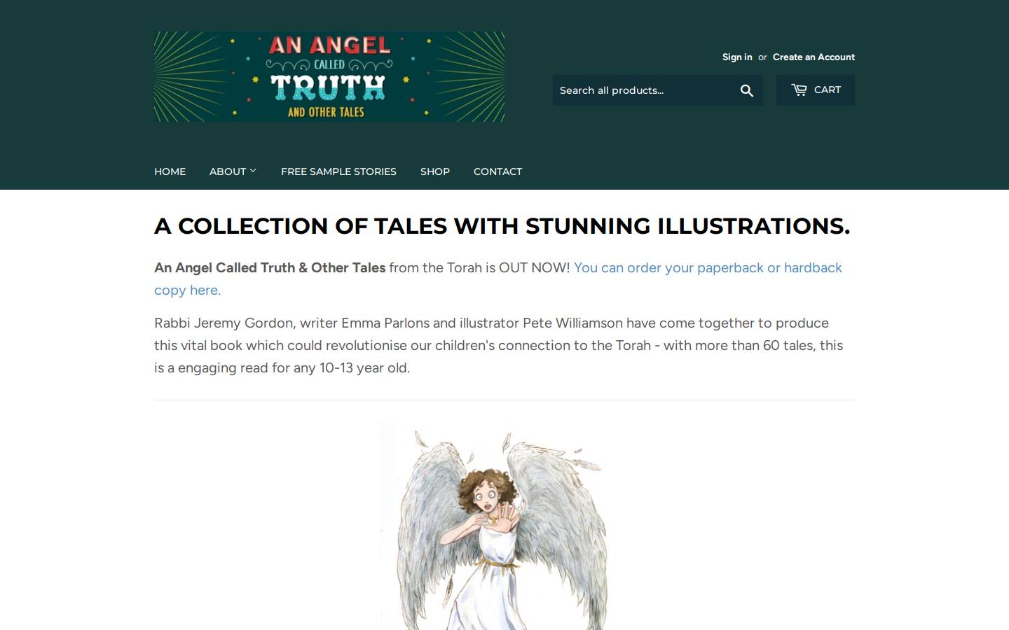 anangelcalledtruth.com homepage screenshot