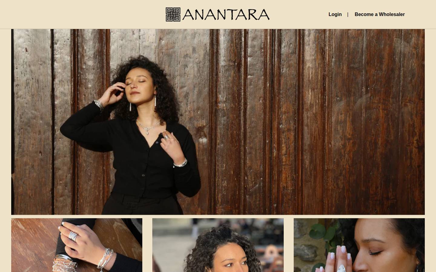 anantarajewelry.com homepage screenshot