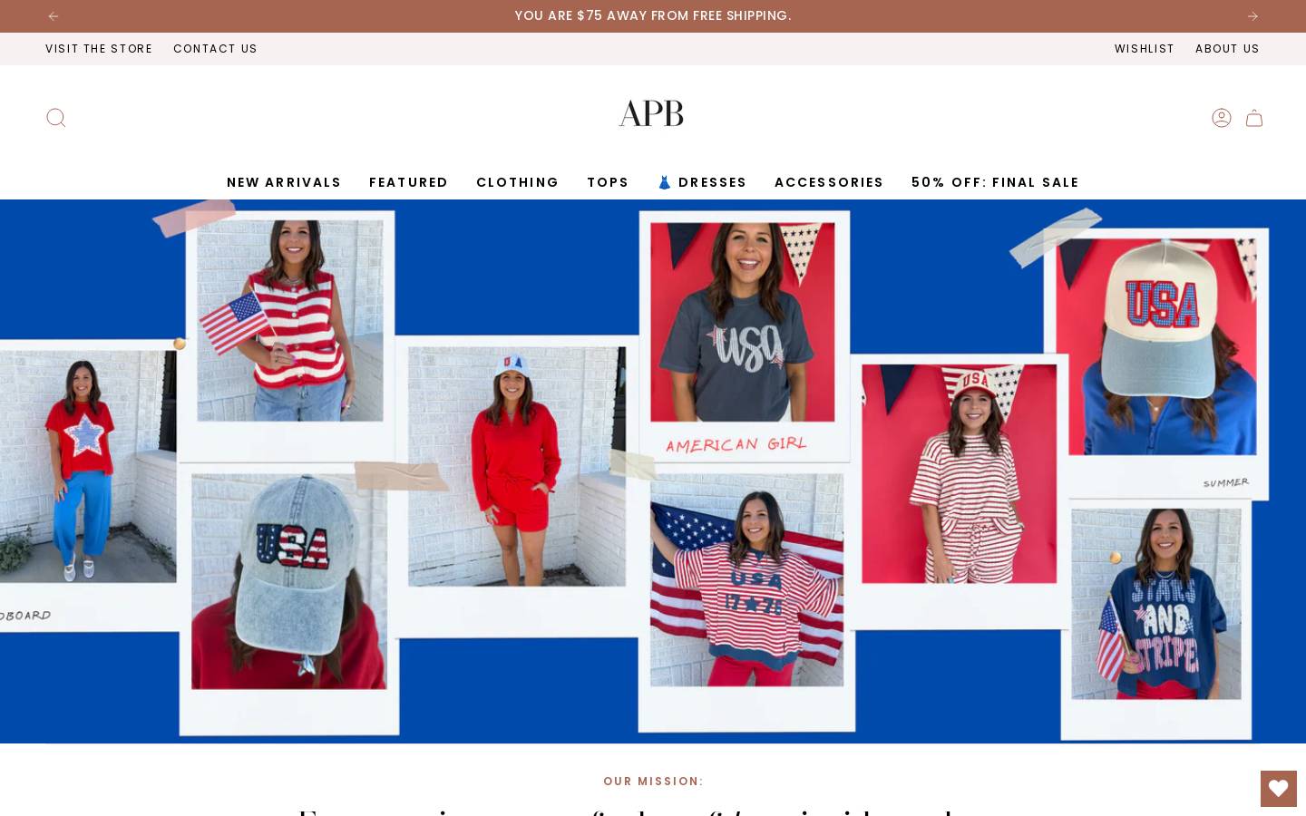 anapatriciaboutique.com homepage screenshot