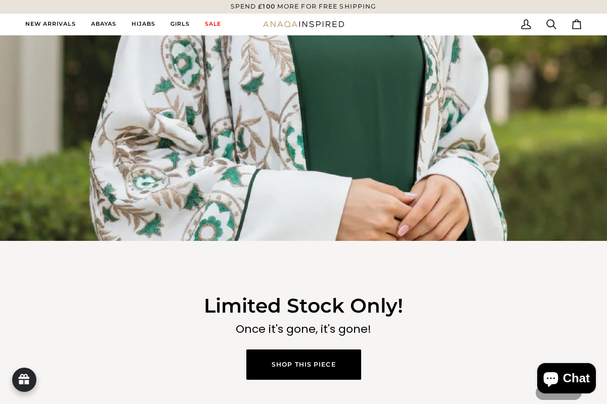 Anaqa Inspired homepage screenshot