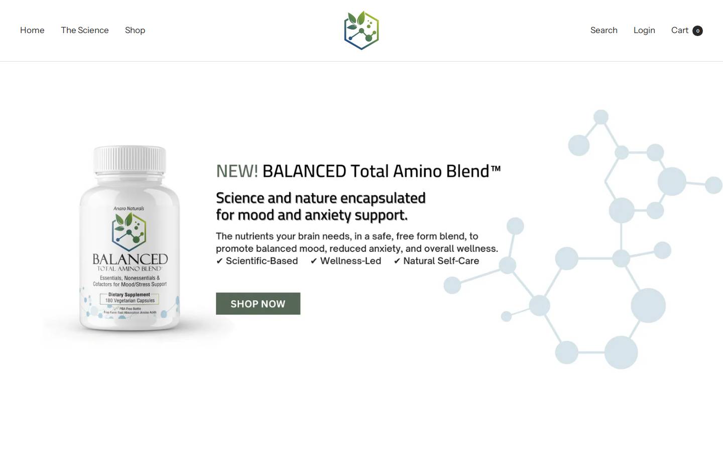 anaronaturals.com homepage screenshot