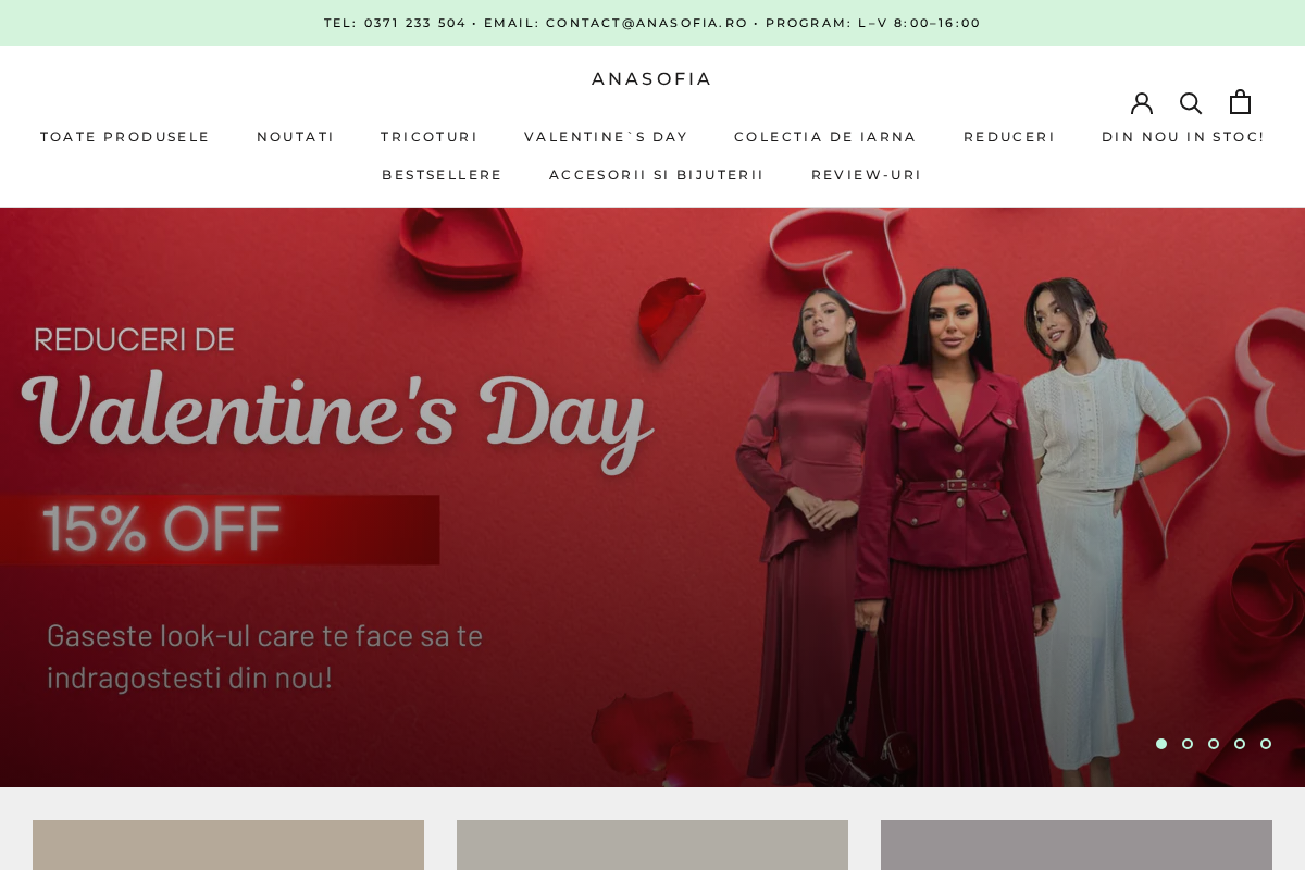 Anasofia.ro homepage screenshot