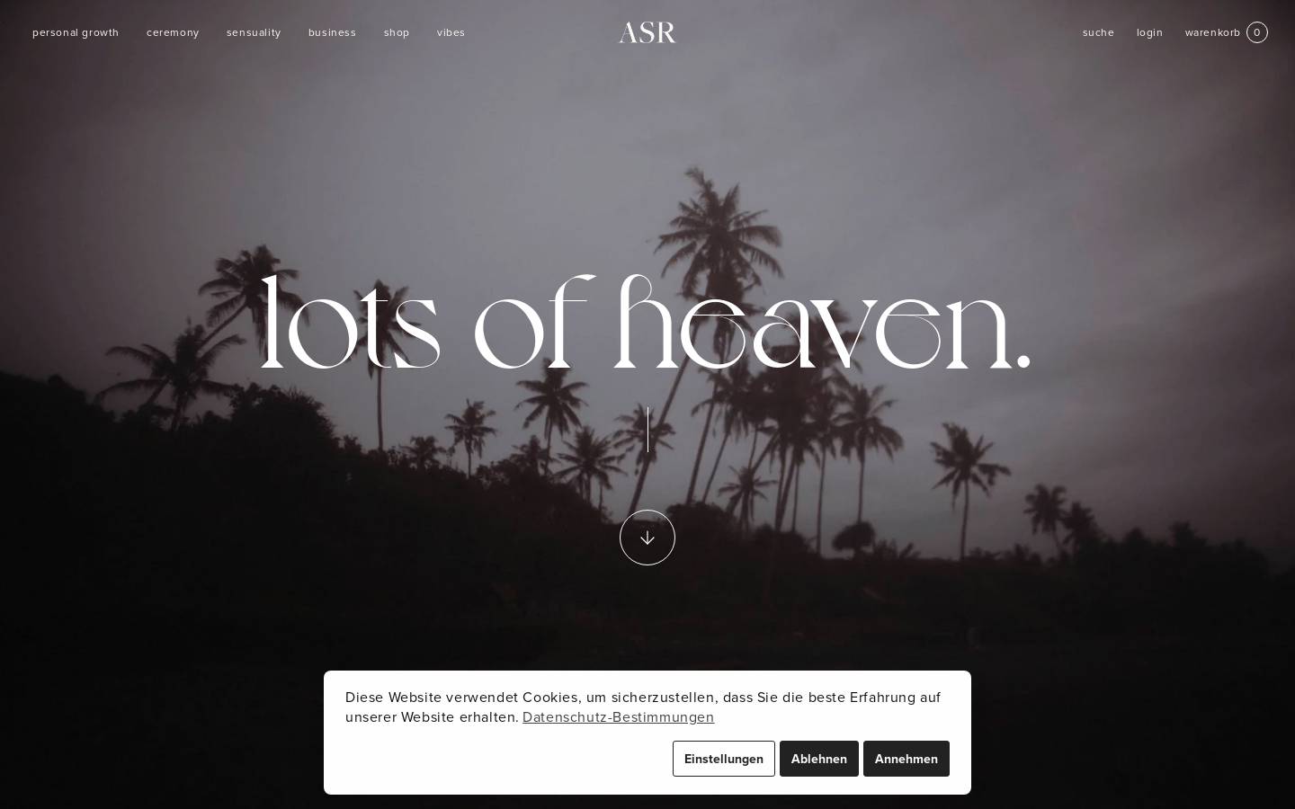 anasophierose.com homepage screenshot