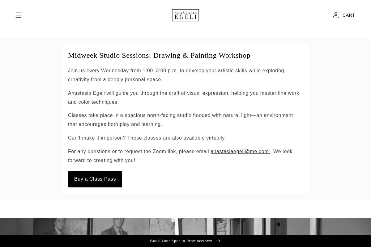 anastasiaegeli.com homepage screenshot