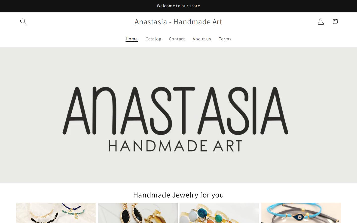 anastasiahandmadeart.com homepage screenshot