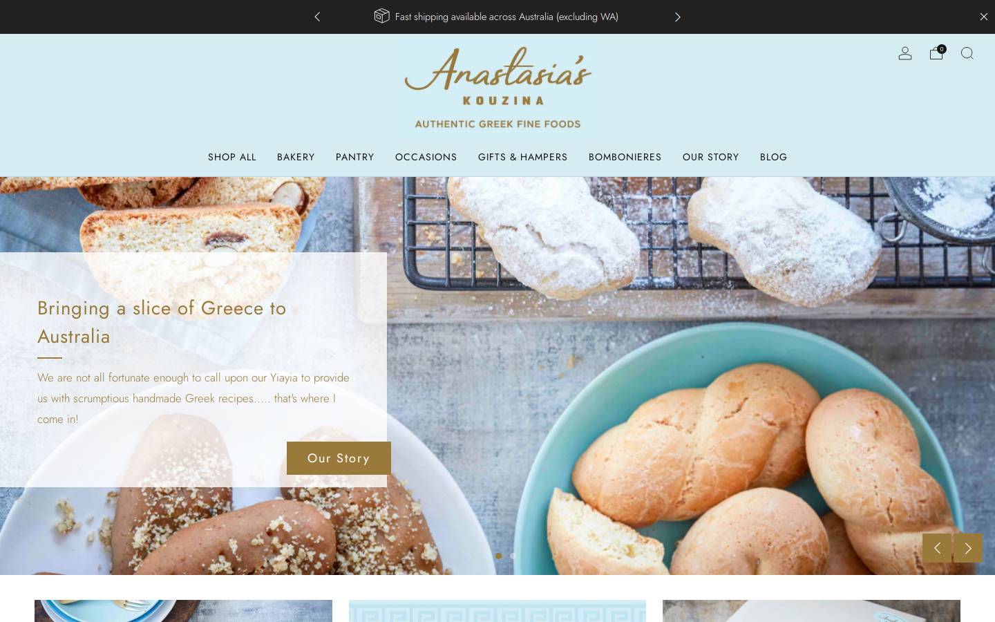 anastasiaskouzina.com.au homepage screenshot