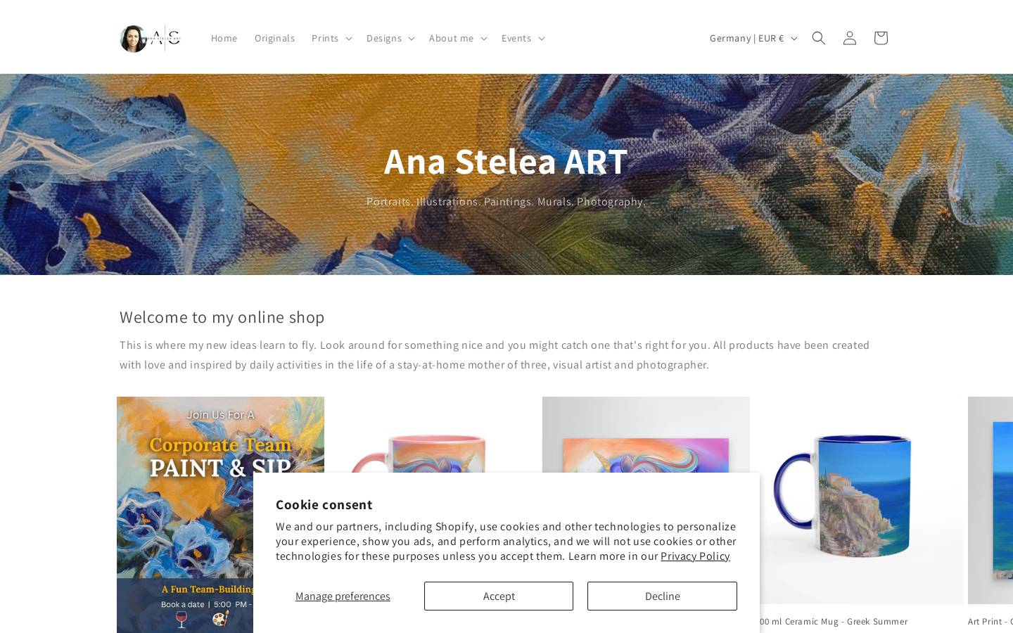 anastelea.com homepage screenshot
