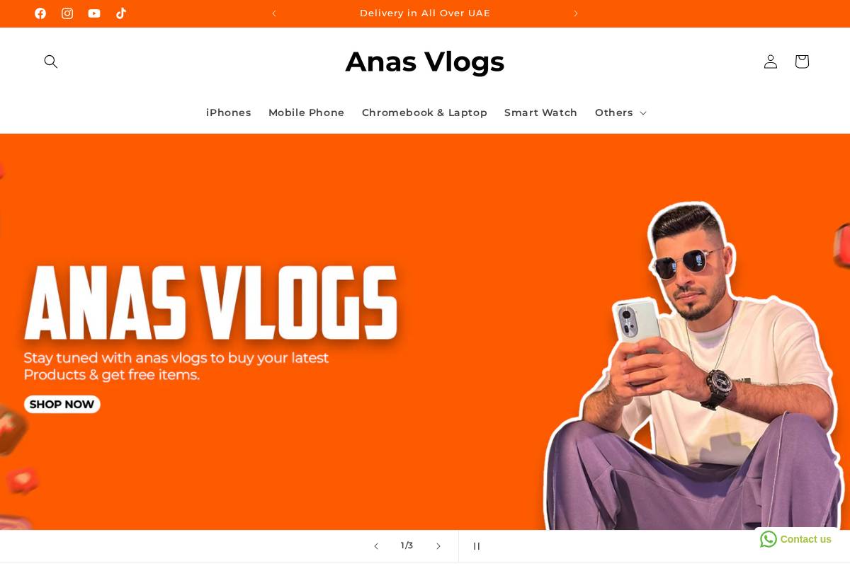 anasvlogs.com homepage screenshot