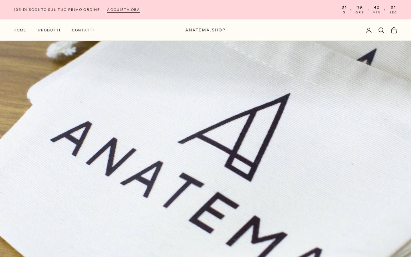 anatemashop.com homepage screenshot