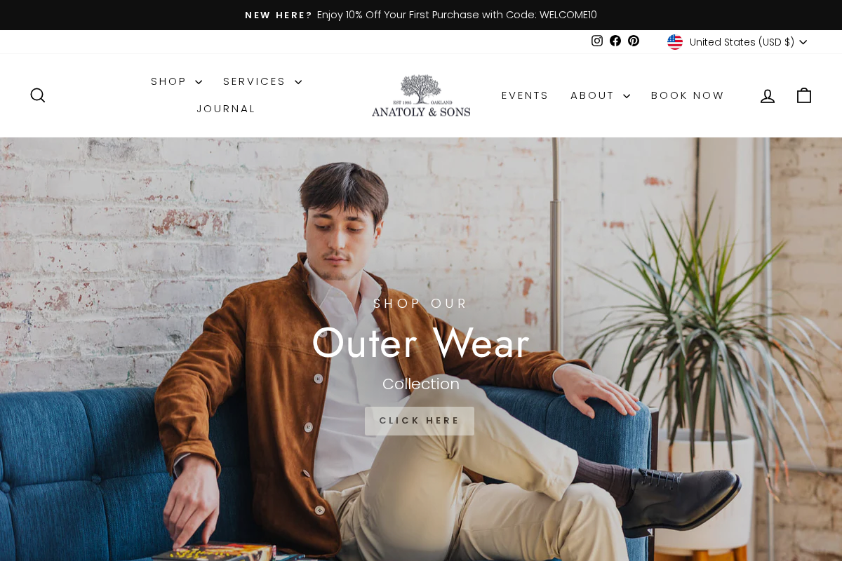 Anatoly & Sons homepage screenshot