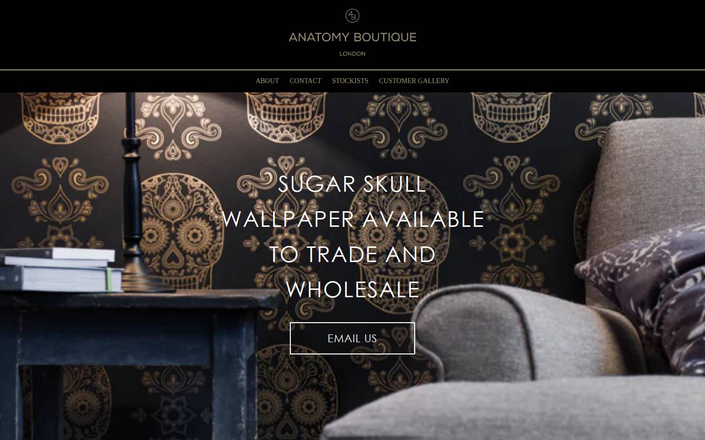anatomyboutique.com homepage screenshot