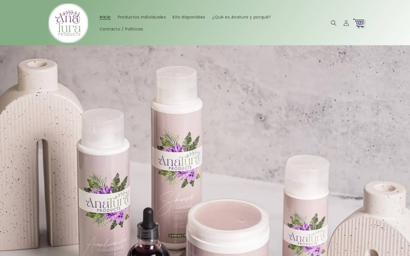 anaturaproducts.com homepage screenshot