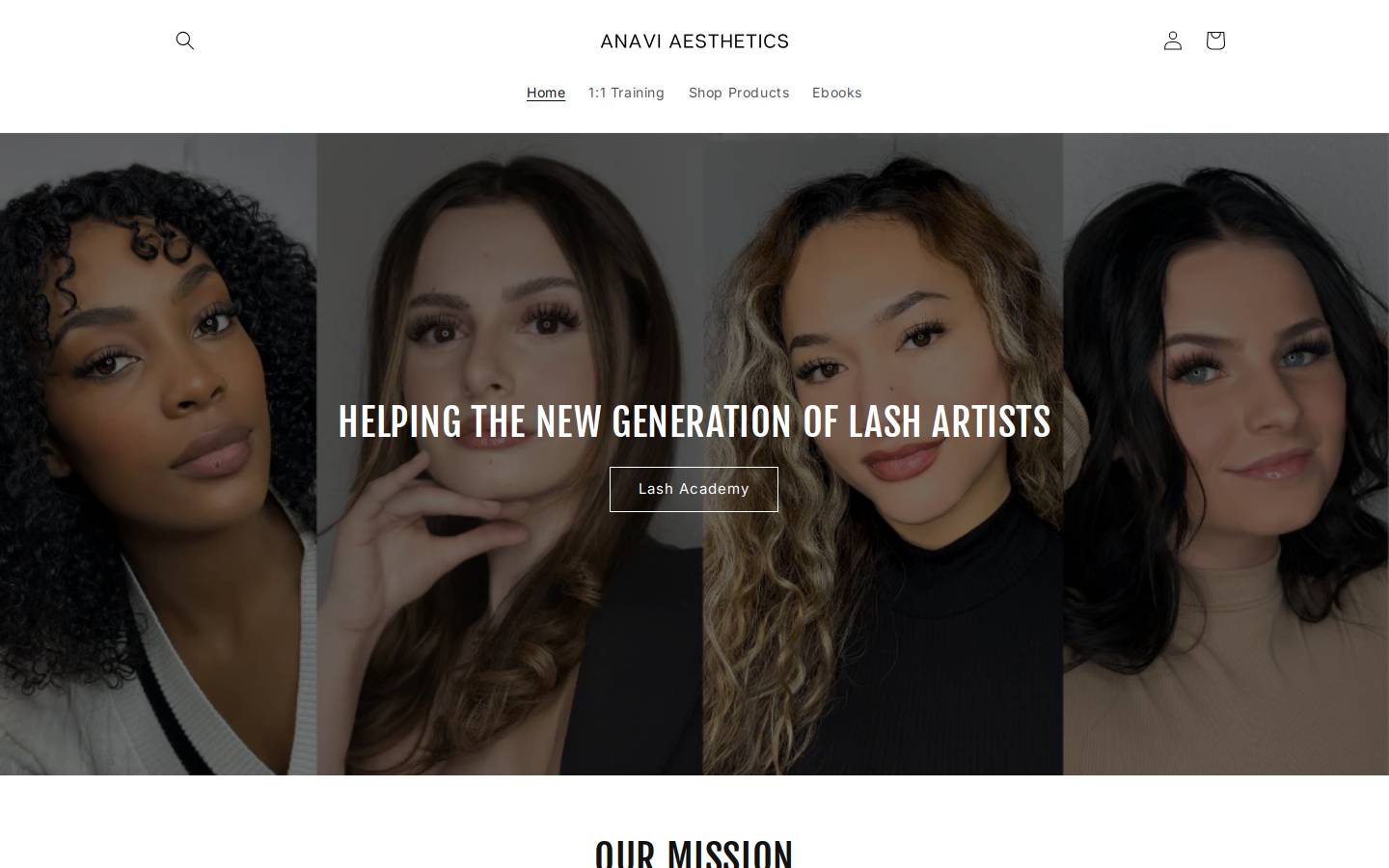anaviaesthetics.com homepage screenshot