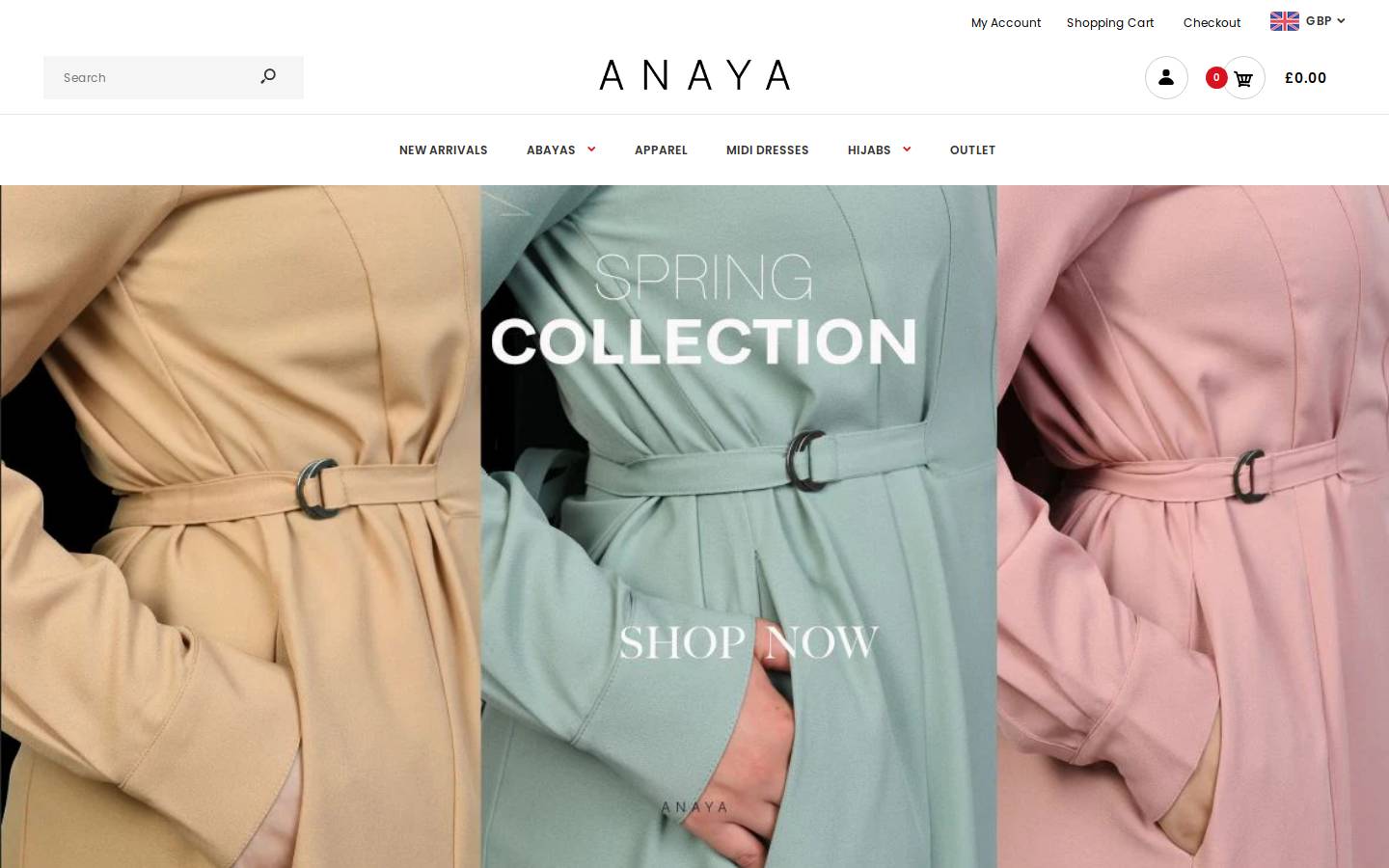 Anaya homepage screenshot