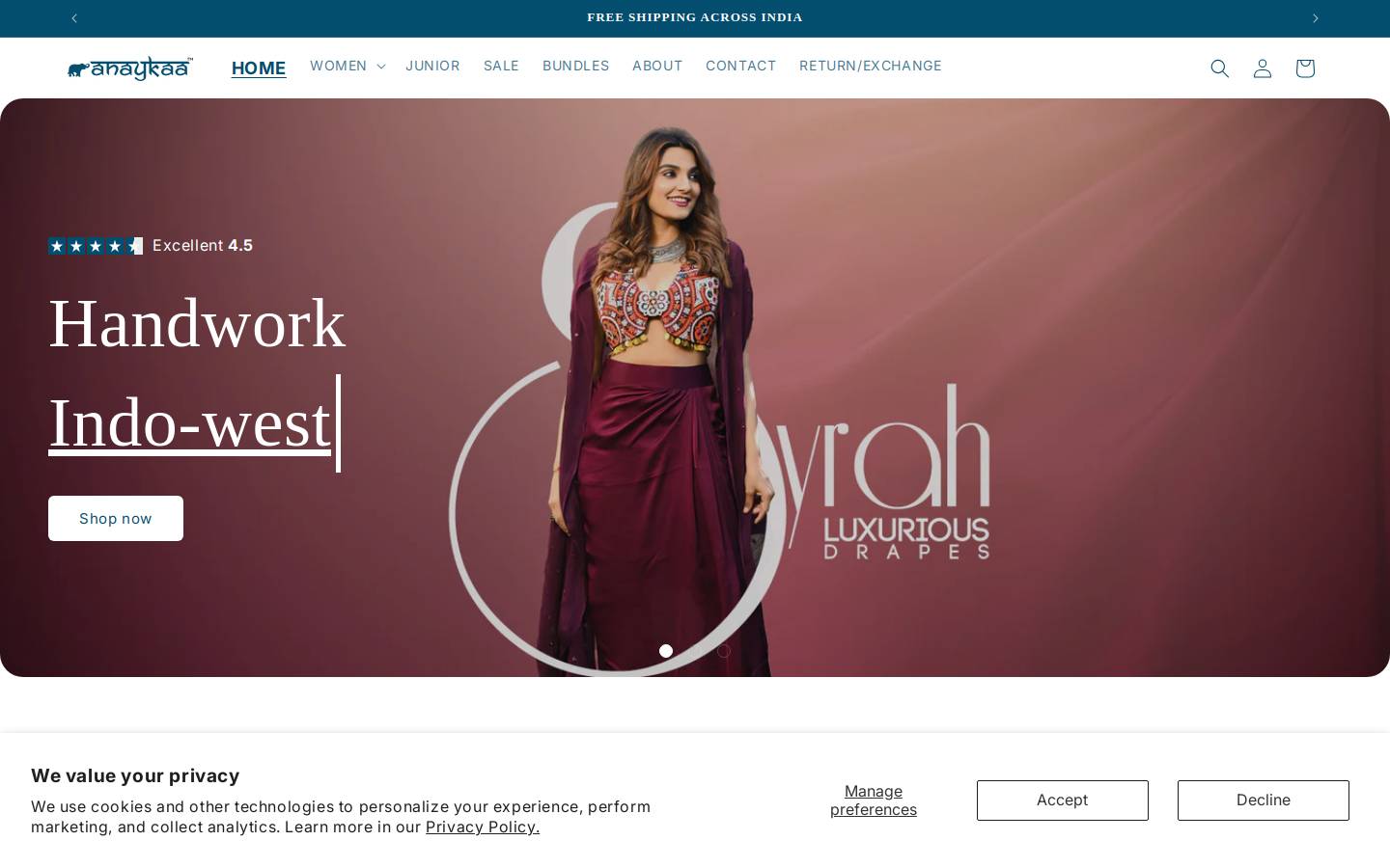 anaykaa.in homepage screenshot