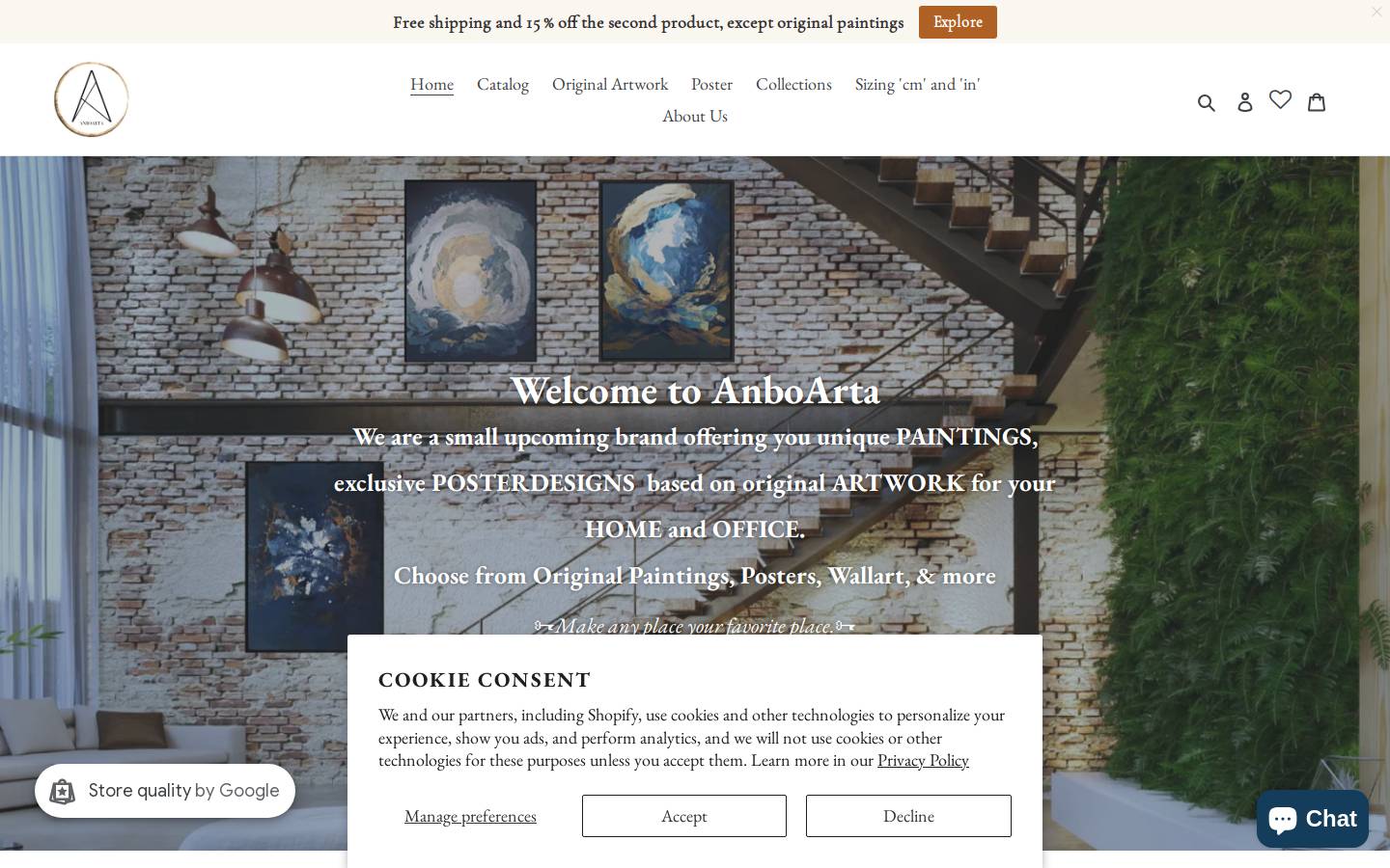 Anboarta homepage screenshot