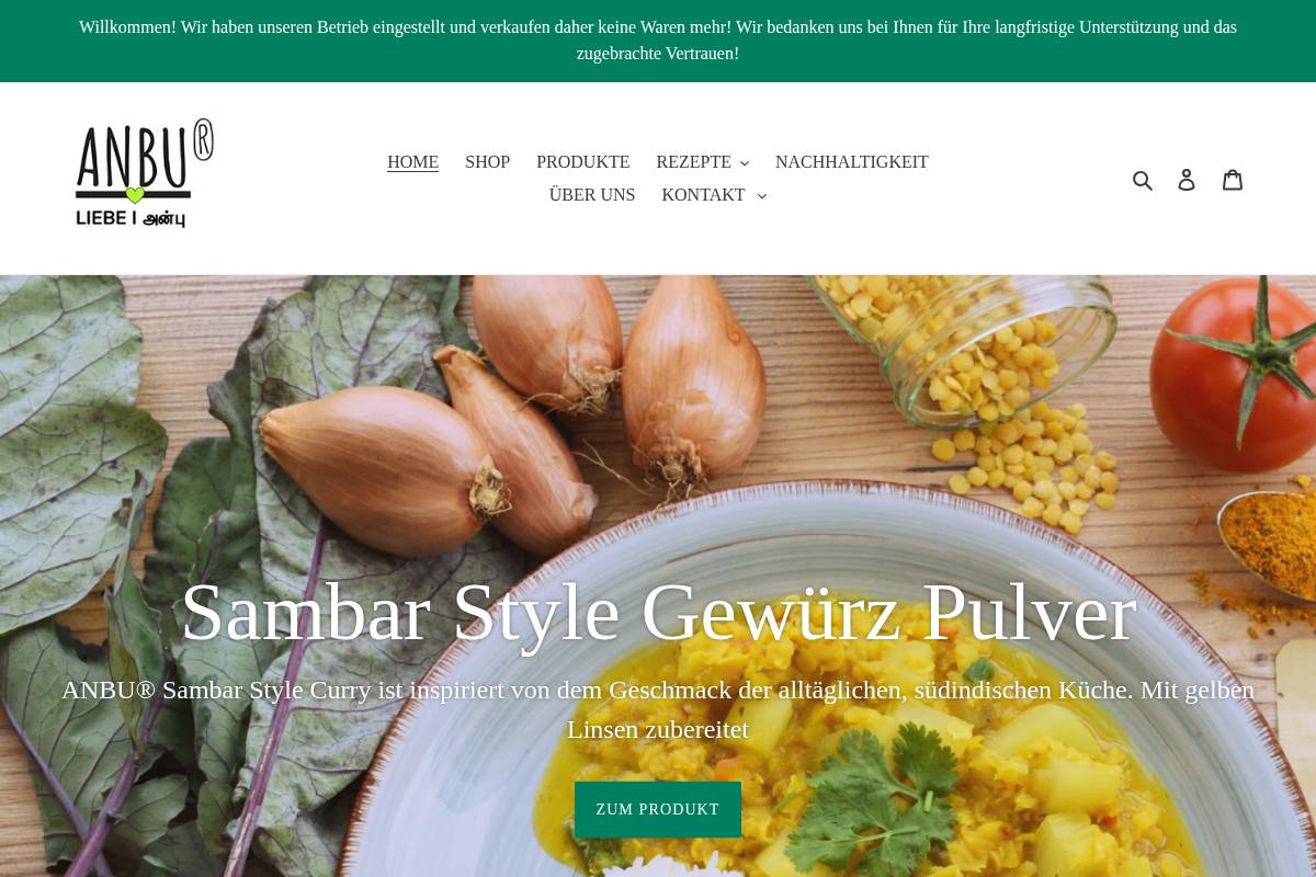 anbu-liebe.de homepage screenshot