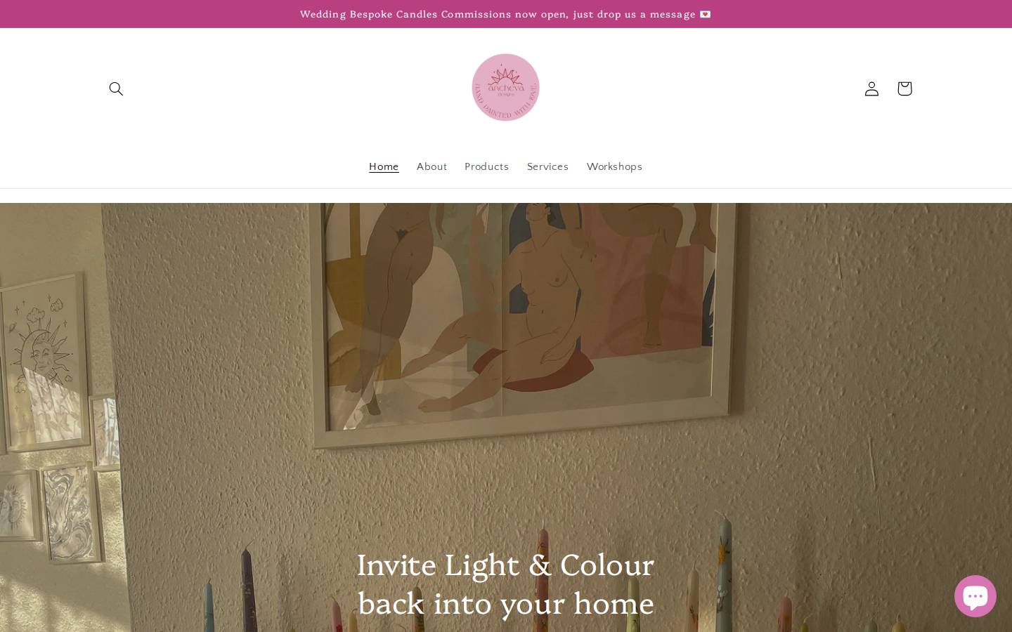 anchevadesigns.com homepage screenshot