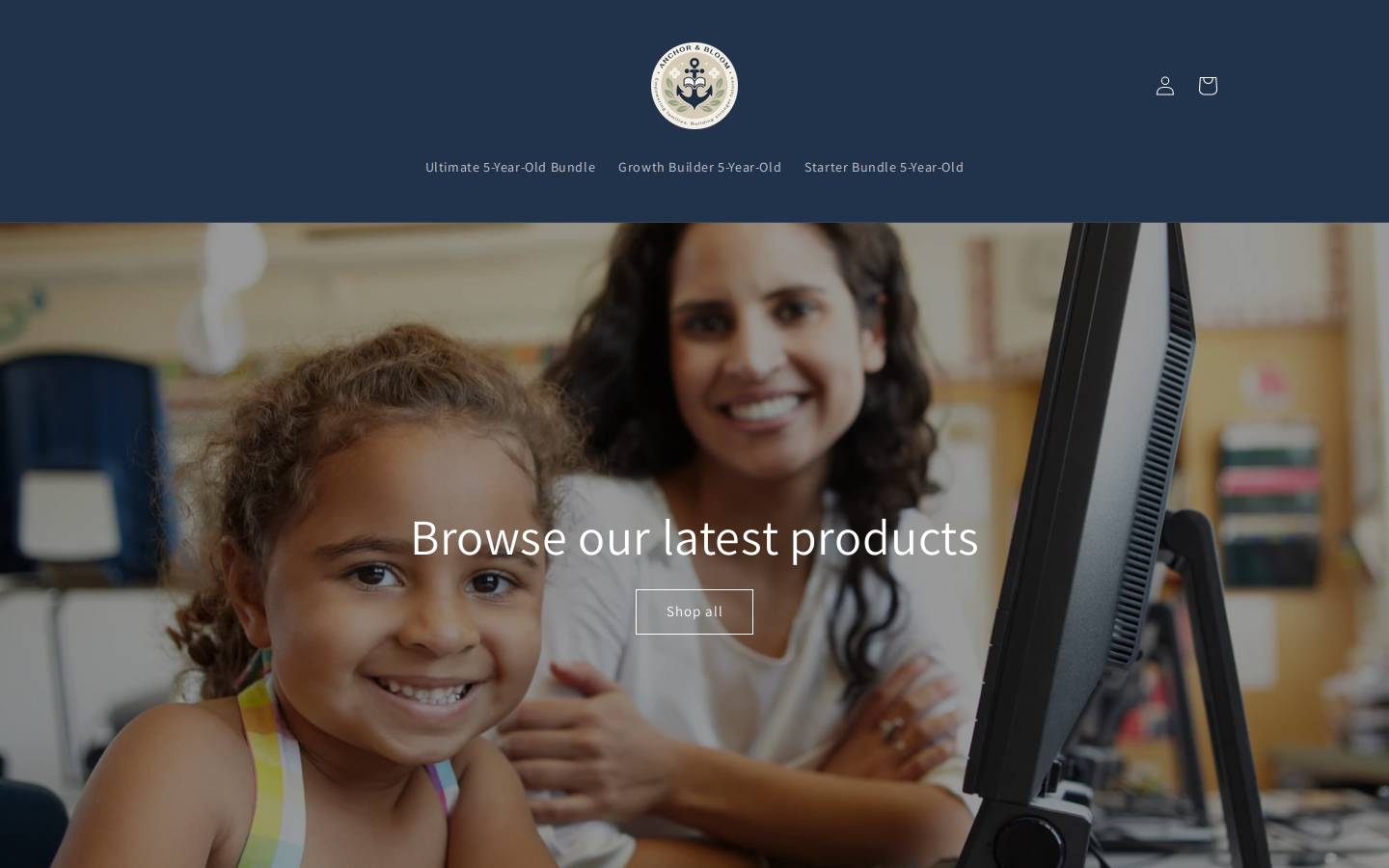 anchorandbloom.net homepage screenshot