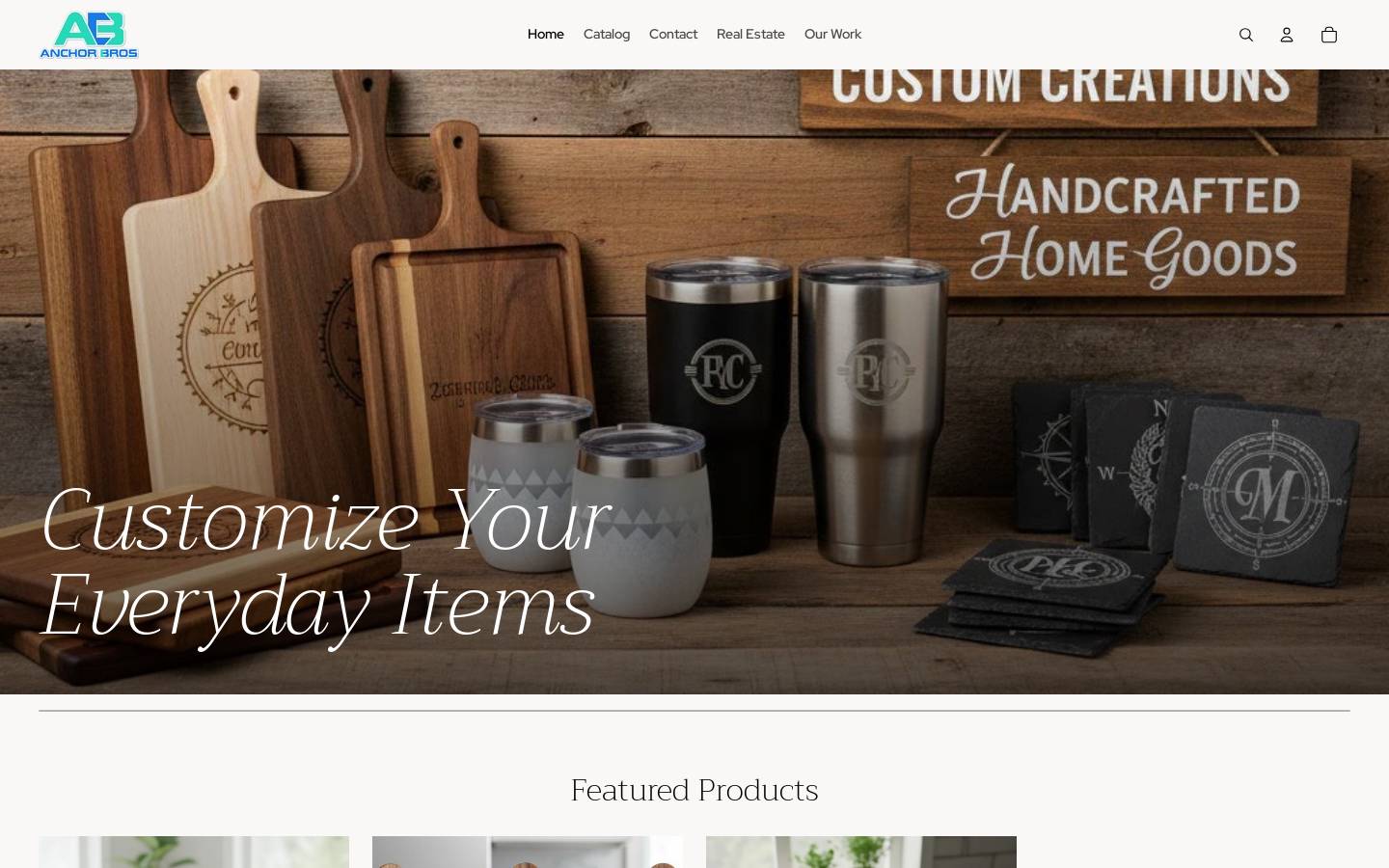 anchorbros.com homepage screenshot