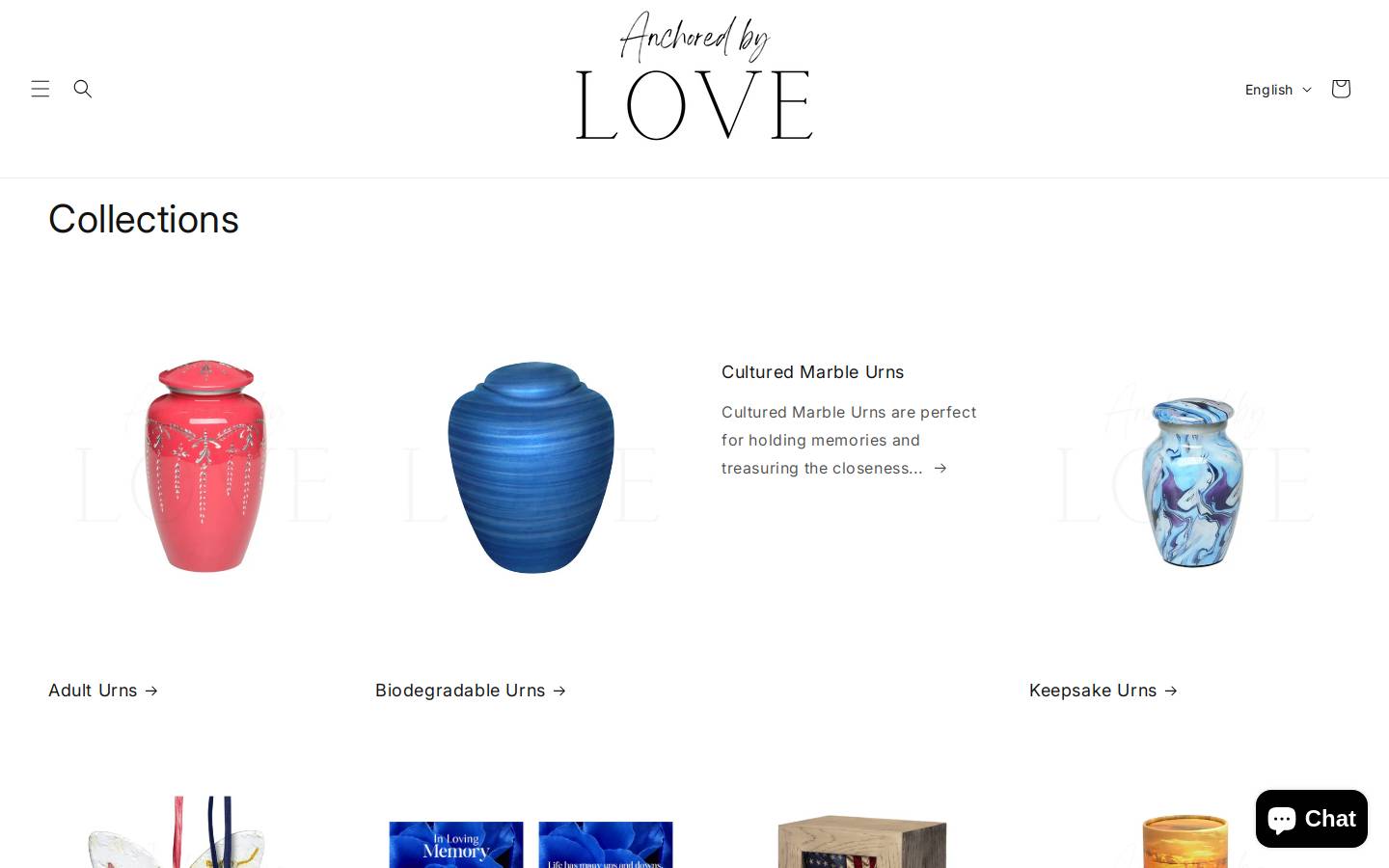 Anchored by Love homepage screenshot